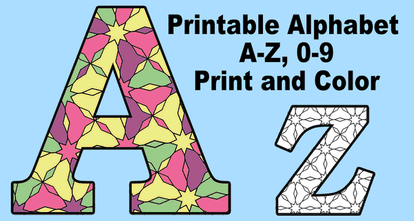 Alphabet Coloring Pages (Printable Number and Letter Stencils)