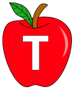 Free T  - apple clipart., red apple alphabet clipart, letter font stencil, letter font, numbers, pattern, template, clipart, printable alphabet letters and numbers, DIY, homemade, back to school, bulletin board, cricut, silhouette, coloring page, vector, svg.