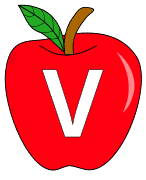 Free V  - apple clipart., red apple alphabet clipart, letter font stencil, letter font, numbers, pattern, template, clipart, printable alphabet letters and numbers, DIY, homemade, back to school, bulletin board, cricut, silhouette, coloring page, vector, svg.