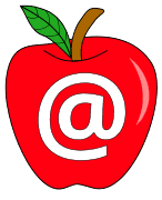 Free At Sign., red apple alphabet clipart, letter font stencil, letter font, numbers, pattern, template, clipart, printable alphabet letters and numbers, DIY, homemade, back to school, bulletin board, cricut, silhouette, coloring page, vector, svg.