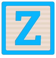 Free baby block alphabet letter Z - baby block., stencil, pattern, template, clipart, printable alphabet letters and numbers, wooden blocks, building blocks, back to school, bulletin board, cricut, silhouette, coloring page, vector, svg.