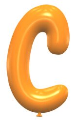C - Balloon font. Free printable balloon font, lettering, alphabet, clipart, downloadable, letters and numbers, happy birthday, generator, 3d.