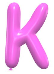 K - Balloon font. Free printable balloon font, lettering, alphabet, clipart, downloadable, letters and numbers, happy birthday, generator, 3d.