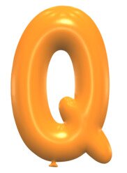 Q - Balloon letter. Free printable balloon font, lettering, alphabet, clipart, downloadable, letters and numbers, happy birthday, generator, 3d.
