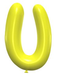 U - Balloon letter. Free printable balloon font, lettering, alphabet, clipart, downloadable, letters and numbers, happy birthday, generator, 3d.