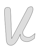 Free printable V - letter pattern. bold script letter stencil alphabet number large thick svg and png pattern.
