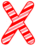 Free X - Christmas font. Christmas, font, peppermint, stripes, candy cane, printable alphabet letters and numbers, ornament, decoration, pattern, template, clipart design, vector, svg.