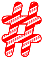 Free Pound. Christmas, font, peppermint, stripes, candy cane, printable alphabet letters and numbers, ornament, decoration, pattern, template, clipart design, vector, svg.