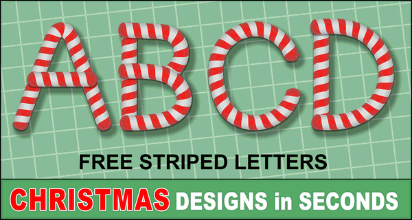 Candy Cane Stripes (Christmas Alphabet Lettering Font)