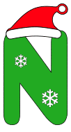 Free N - Christmas letter. Alphabet, stencil, pattern, template, clipart, design, printable letters and numbers, ornament, decoration, holiday, cricut, coloring page, winter, window, monogram, a-z, let it snow,  vector, svg.