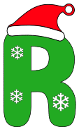 Free R - Christmas letter. Alphabet, stencil, pattern, template, clipart, design, printable letters and numbers, ornament, decoration, holiday, cricut, coloring page, winter, window, monogram, a-z, let it snow,  vector, svg.
