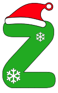 Free Z - Christmas letter. Alphabet, stencil, pattern, template, clipart, design, printable letters and numbers, ornament, decoration, holiday, cricut, coloring page, winter, window, monogram, a-z, let it snow,  vector, svg.
