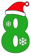Free 8 - Christmas stencil.  Alphabet, stencil, pattern, template, clipart, design, printable letters and numbers, ornament, decoration, holiday, cricut, coloring page, winter, window, monogram, a-z, let it snow,  vector, svg.