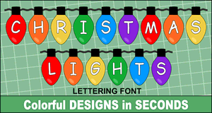 Christmas Lights Font