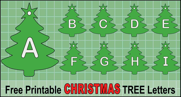 Christmas Tree Font (Alphabet Letters, Stencils, Patterns, and Clipart)