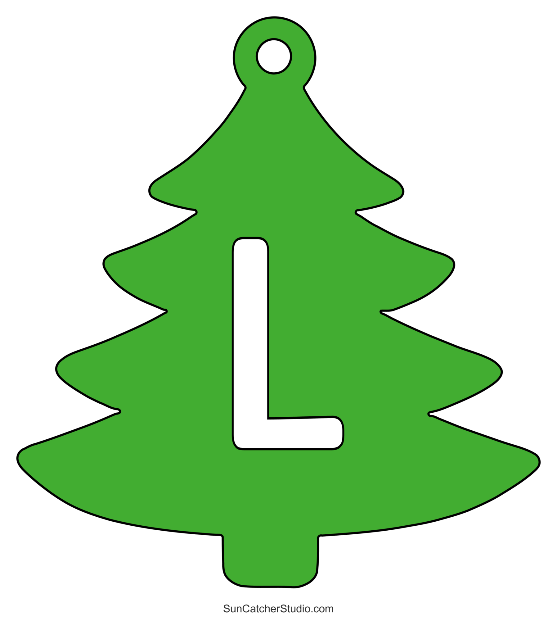 Premium Vector  The letter l font in the form of a christmas tree