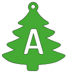 A - Christmas tree. Free, font, Christmas, tree, alphabet, letter, number, pattern, template, stencil, outline, printable, clipart, ornament, decoration, winter, design, coloring page, vector, svg, print, download.
