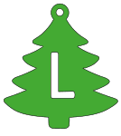 L - Christmas tree. Free, font, Christmas, tree, alphabet, letter, number, pattern, template, stencil, outline, printable, clipart, ornament, decoration, winter, design, coloring page, vector, svg, print, download.
