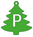 P - Christmas font. Free, font, Christmas, tree, alphabet, letter, number, pattern, template, stencil, outline, printable, clipart, ornament, decoration, winter, design, coloring page, vector, svg, print, download.