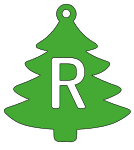 R - Christmas font. Free, font, Christmas, tree, alphabet, letter, number, pattern, template, stencil, outline, printable, clipart, ornament, decoration, winter, design, coloring page, vector, svg, print, download.