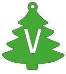 V - Christmas font. Free, font, Christmas, tree, alphabet, letter, number, pattern, template, stencil, outline, printable, clipart, ornament, decoration, winter, design, coloring page, vector, svg, print, download.