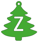 Z - Christmas font. Free, font, Christmas, tree, alphabet, letter, number, pattern, template, stencil, outline, printable, clipart, ornament, decoration, winter, design, coloring page, vector, svg, print, download.