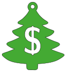 Dollar sign. Free, font, Christmas, tree, alphabet, letter, number, pattern, template, stencil, outline, printable, clipart, ornament, decoration, winter, design, coloring page, vector, svg, print, download.