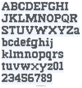 Cross Stitch Alphabet Letters 10A