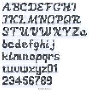 Cross Stitch Alphabet Letters 10B