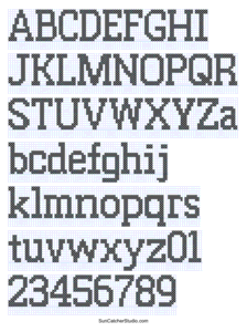 Cross Stitch Alphabet Letters 15A