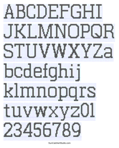 Cross Stitch Alphabet Letters 20A