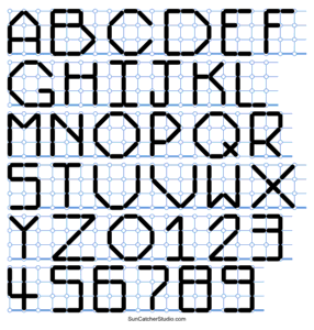 Cross Stitch Alphabet Letters 3A