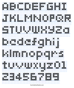 Cross Stitch Alphabet Letters 5A