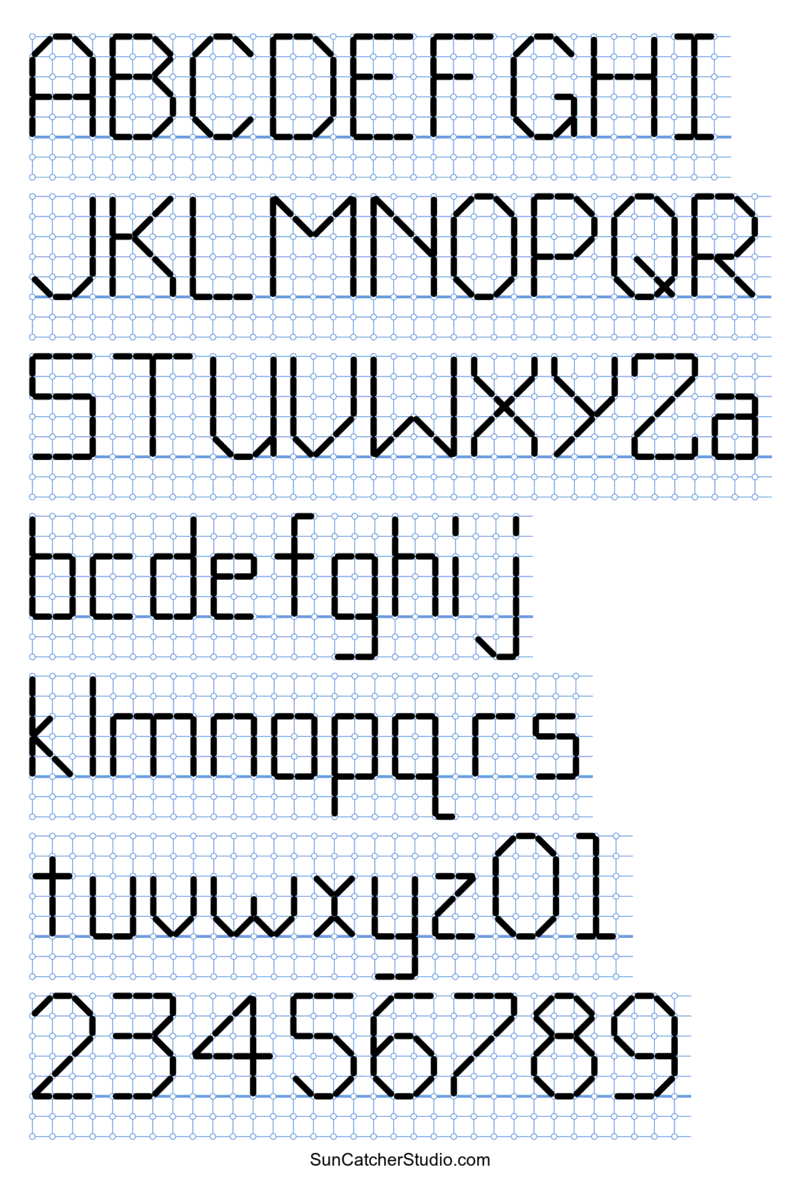 Cross Stitch Alphabet Letters 5b Large 