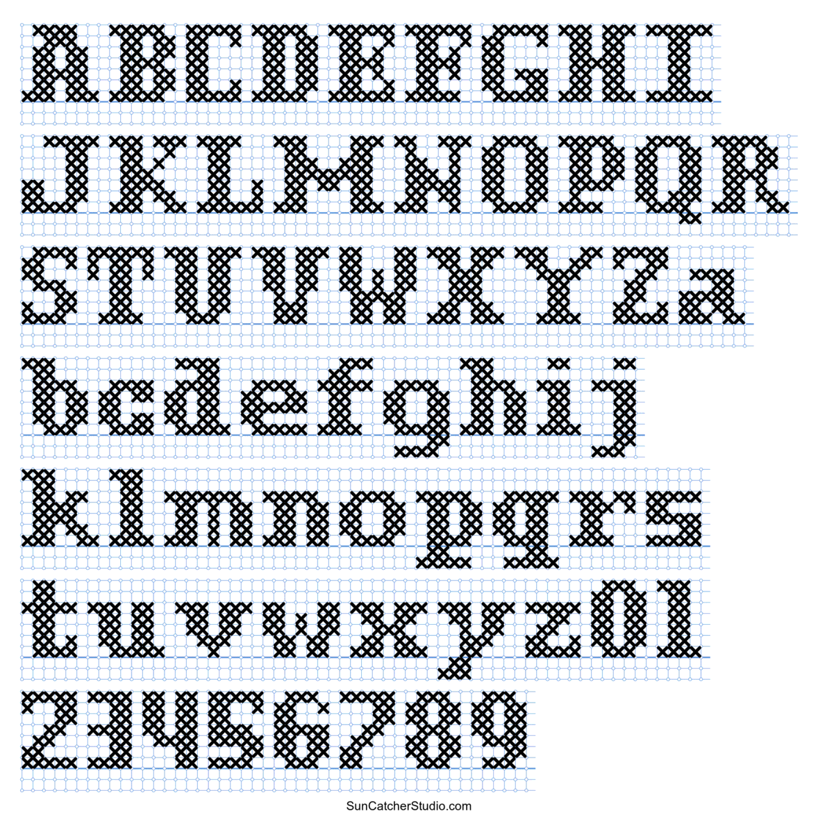 Cross Stitch Letters: Generator Alphabet Font Patterns – DIY Projects, Patterns, Monograms, Designs, Templates