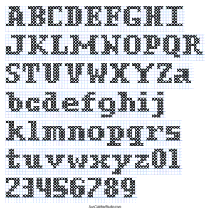 Cross Stitch Alphabet Letters 7A