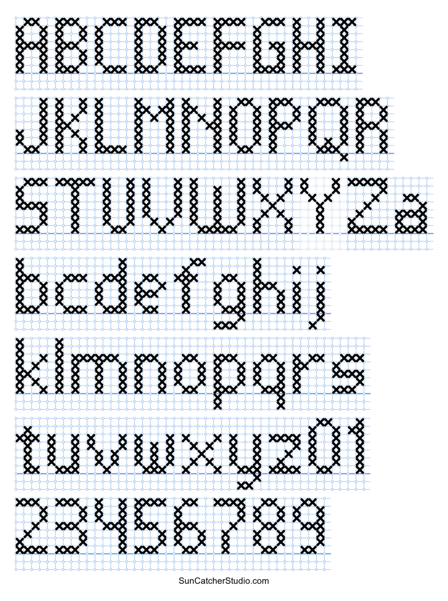 Cross Stitch Letters Generator And Alphabet Font Patterns DIY 