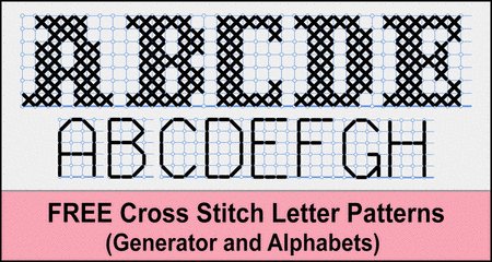 Cross Stitch Letters: Free Alphabet Font Patterns