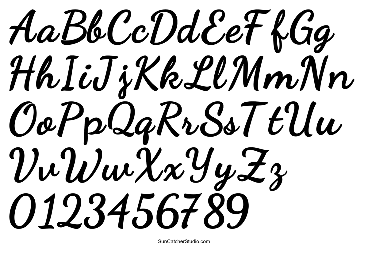Cursive Letters Font (Free Handwriting Script – DIY Projects, Patterns, Monograms, Designs,