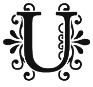 Free U letter. Decorative ornamental letter, stencil, pattern, template, clipart, font, printable alphabet letters and numbers, wedding, anniversary, monogram, signs, cricut, silhouette, vector, svg.