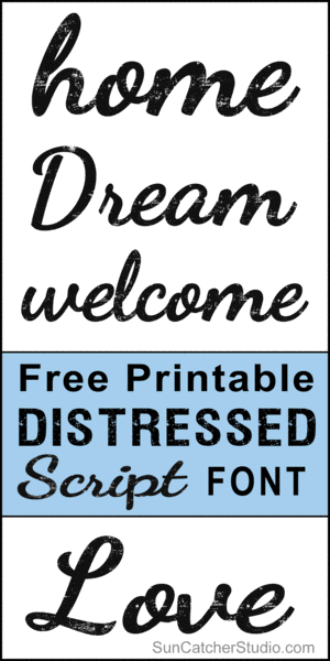 FREE printable DIY distressed script letters, stencil, patterns, distressed font, eroded, destroyed, block, bold, numbers, and alphabet patterns. This font style lettering is great for signs, t-shirts, bulletin boards, decorations, etc.