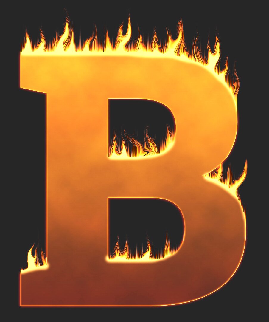 flaming letter font