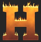 H - Flaming letter. Free printable fire font, flames, burning, roaring, clipart, downloadable, flaming letters and numbers.