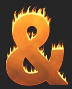 Ampersand flames. Free printable fire font, flames, burning, roaring, clipart, downloadable, flaming letters and numbers.