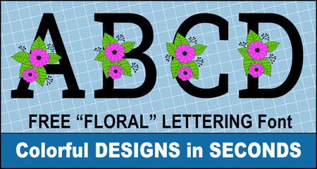 Flower Font Lettering (DIY Printable Floral Letters)
