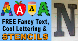 cool lettering fancy text cool fonts stencils diy projects patterns monograms designs templates