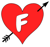 Free F - heart arrow. font stencil, pattern, template, clipart, design, printable alphabet letters and numbers, heart, love, cricut, coloring page, monogram, a-z, vector, svg.