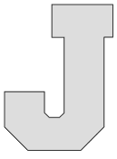 Free printable J - letter font. jersey number, font, letter alphabet stencil athletic sports uniform varsity high school university print download svg, png, pdf, jpg pattern.