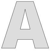 Free printable A - letter stencil. font, letter, number, alphabet stencil large bold sans thick letter large download svg, png, pdf, jpg pattern.