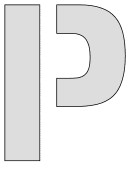Free printable P - letter font. letter stencil, font, template, alphabet, number large thick typeface, bold, download, svg, png, pdf, jpg, pattern.